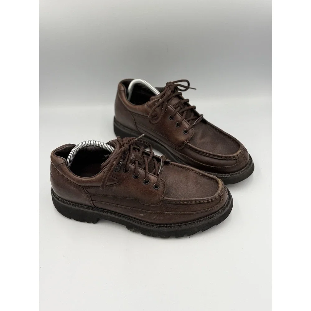ROCKPORT Waterproof Hydro-Shield Oxford Shoes Mens Size 9.5 Brown Leather 500657